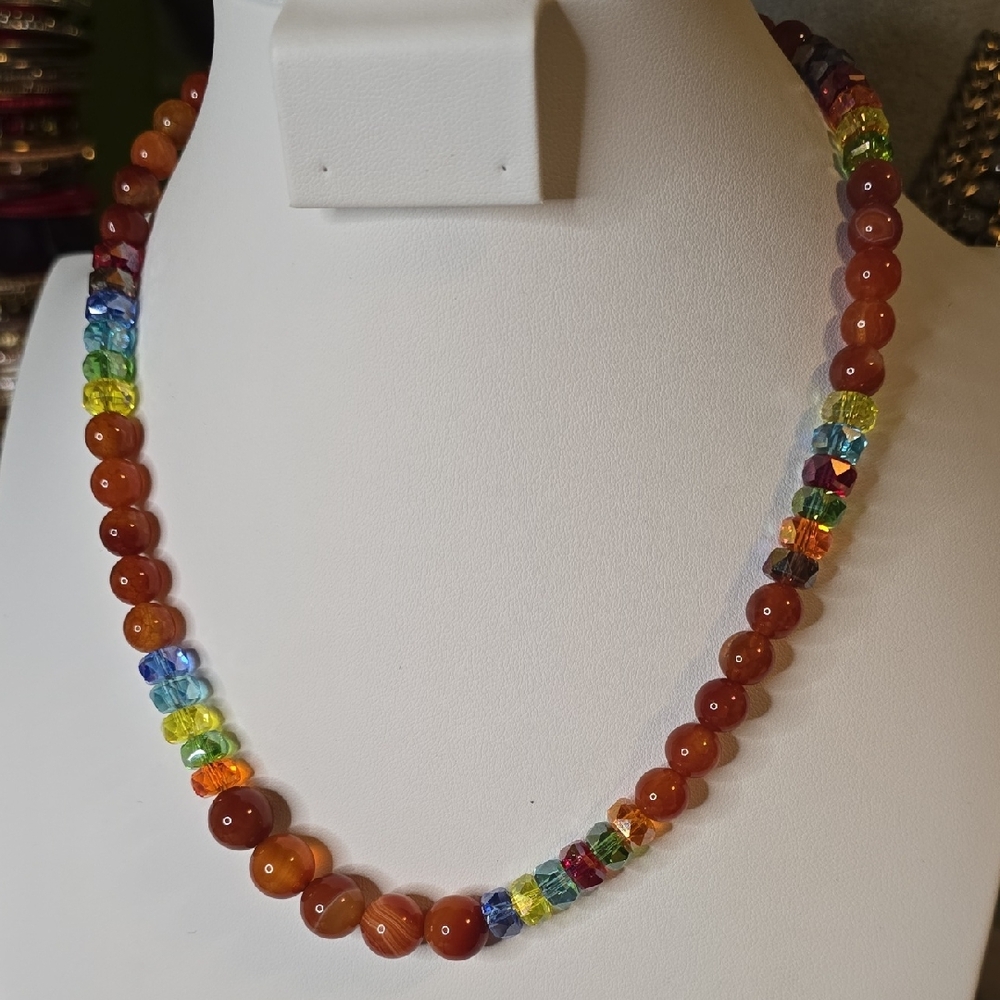 Vibrant Multicolor Beaded Necklace